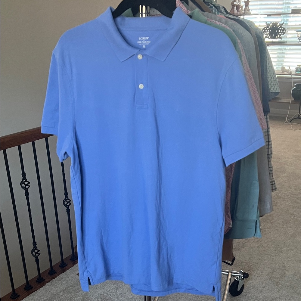 J. Crew Factory Men's Light Blue Polo Shirt
